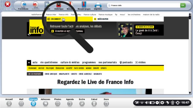 page d'accueil France info clic en direct