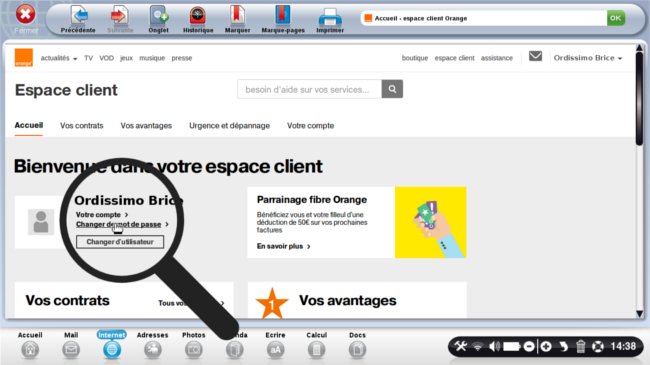page accueil espace client orange clic changer mot de passe