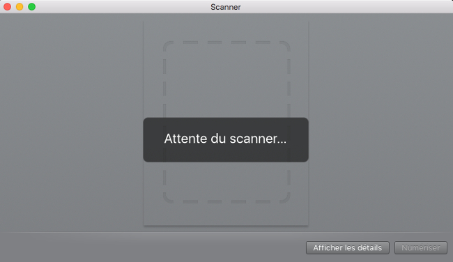 attendre que le scanner charge