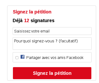 signer la pétition