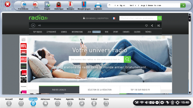 page d'accueil radio.fr