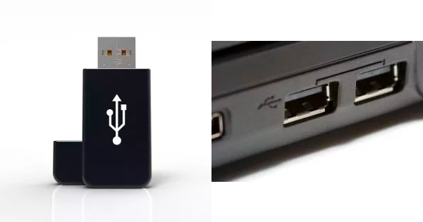 clé et port USB
