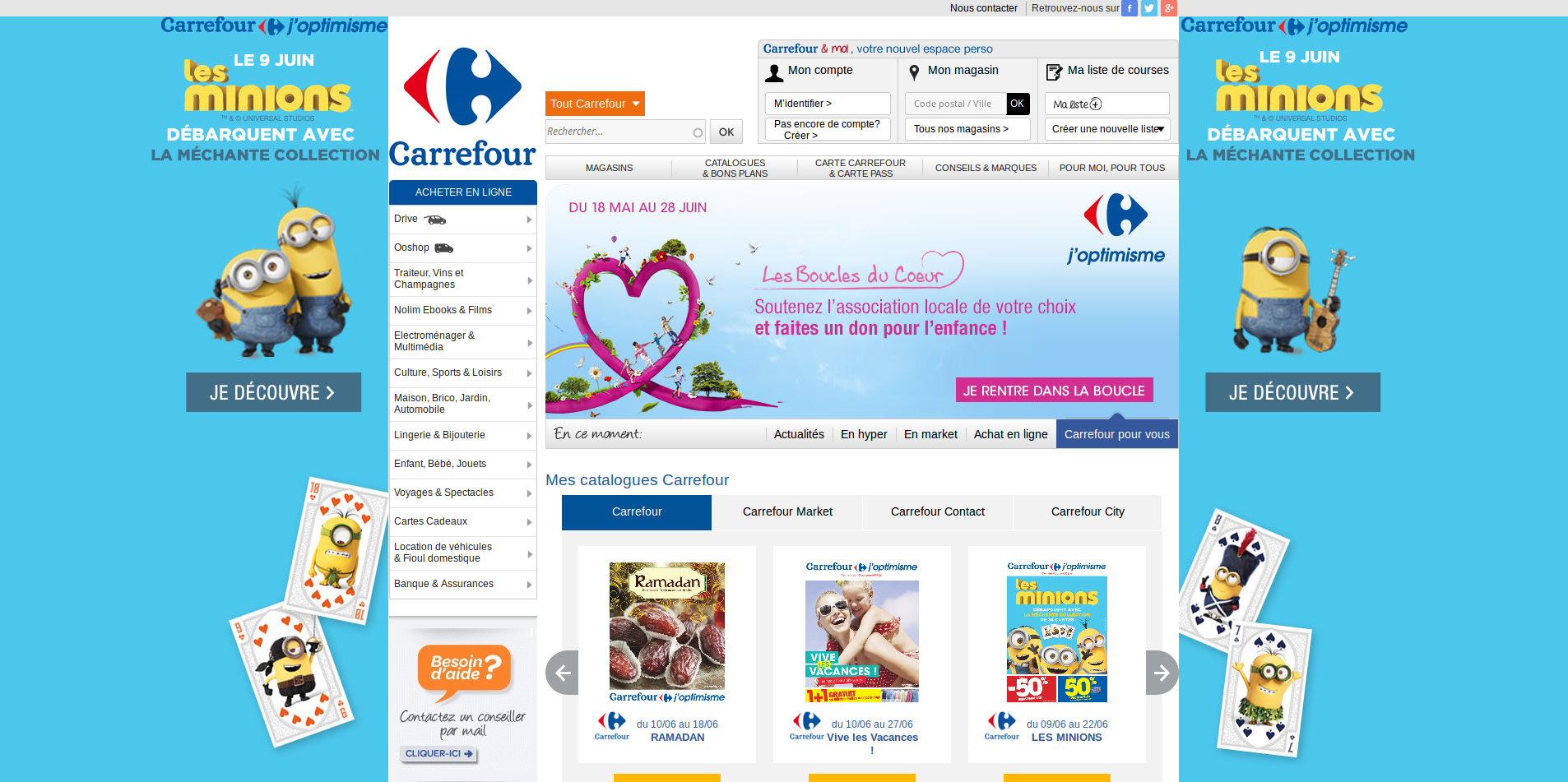 page d'accueuil carrefour