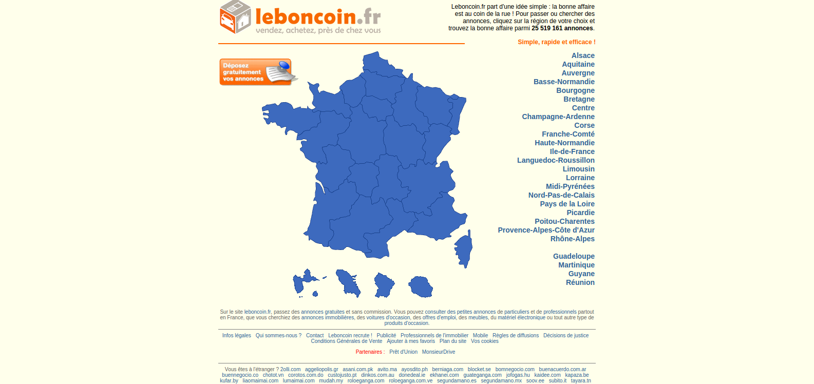 Capture du site internet Le Bon Coin