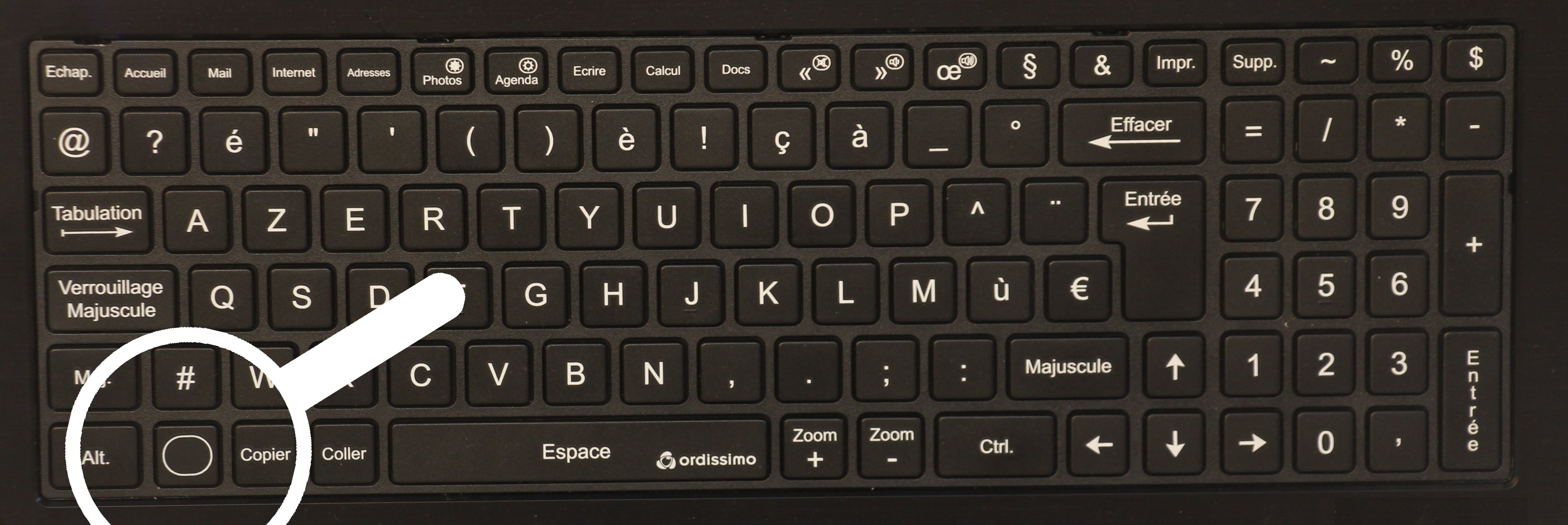 Touche fonction sur clavier Ordissimo