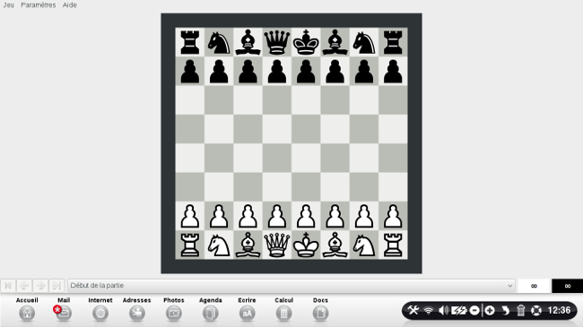 page d'accueil du jeu chess game