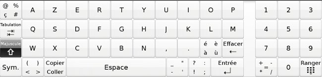 clavier virtuel ordissimo en majuscule