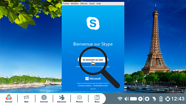 S'identifier sur Skype
