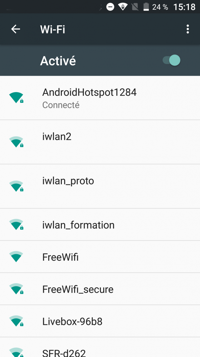 wi-fi connecté